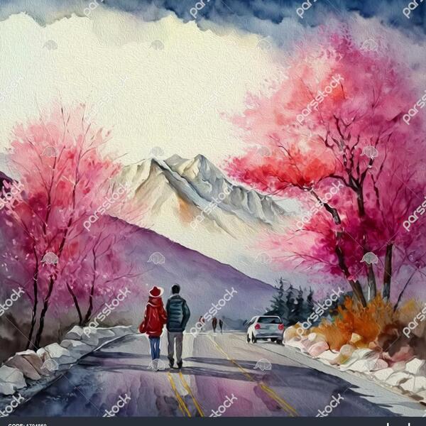 عکس نقاشی منظره خوشگل