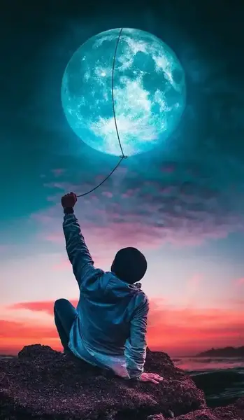 عکس ماه آبی برای پروفایل