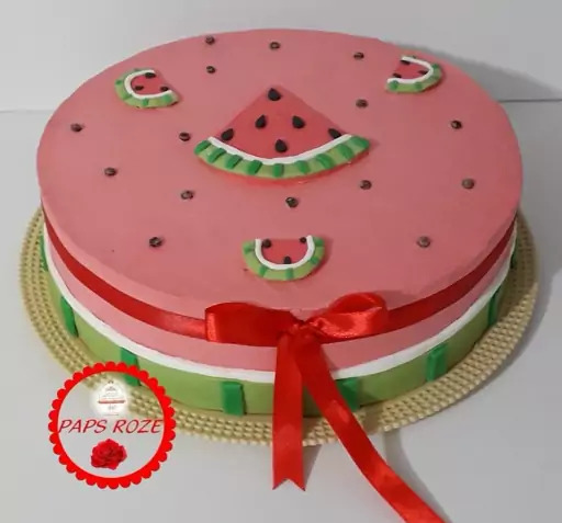 عکس کیک هندوانه یلدایی