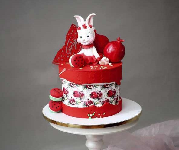 عکس کیک شب یلدای بچه گانه