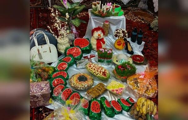 عکس تزیین شب یلدایی برای عروس