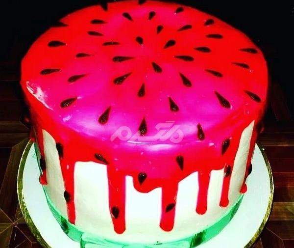 عکس کیک شب یلدای ساده