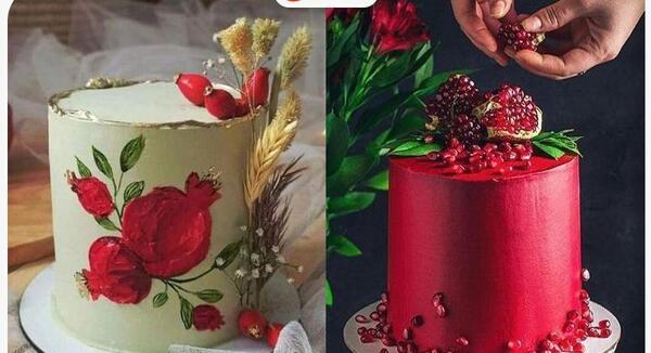 عکس کیک یلدایی ساده
