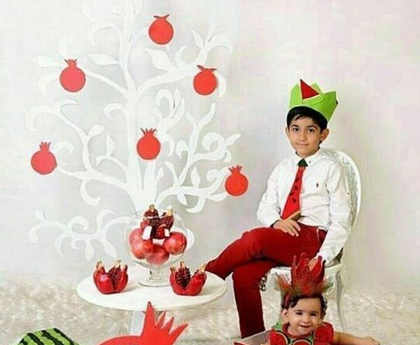 ایده عکس یلدایی نوزاد پسر