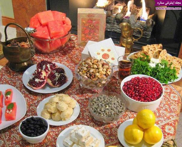 عکس تزیین سفره ی یلدا