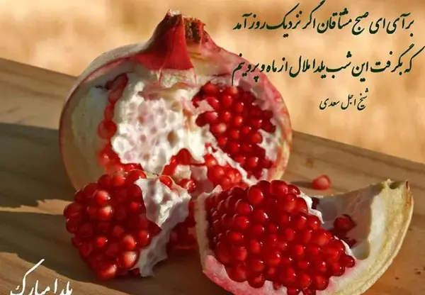 عکس و شعر برای شب یلدا