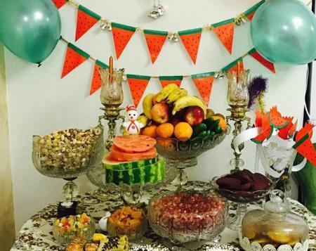 عکس سفره شب یلدا کارتونی