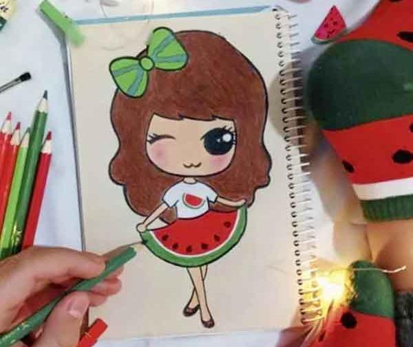 عکس نقاشی شب یلدا بچه گانه