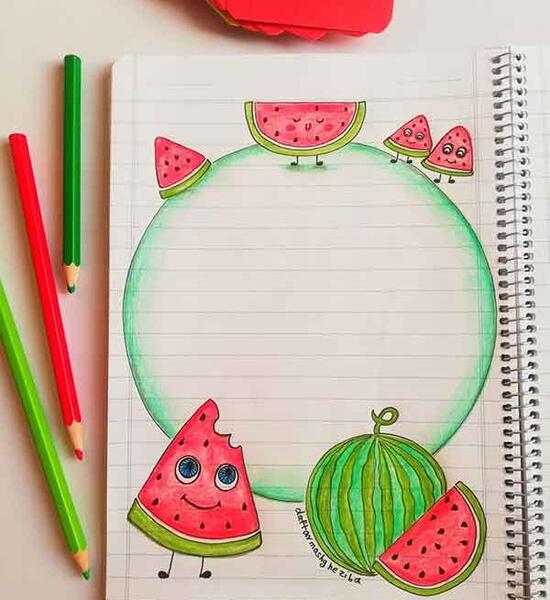 عکس نقاشی شب یلدا بچه گانه