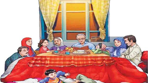 عکس دورهمی شب یلدا کارتونی