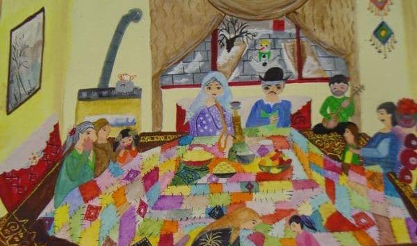 عکس دورهمی شب یلدا کارتونی