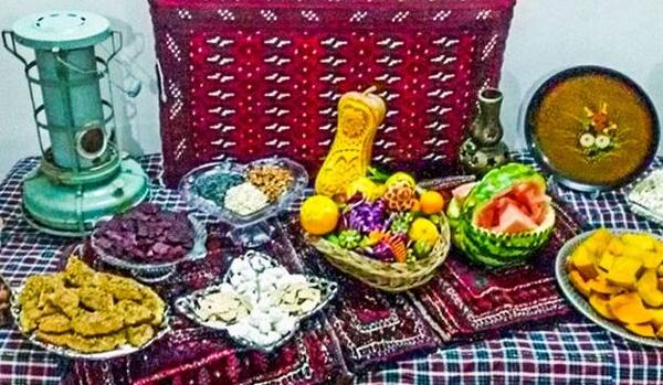 عکس سفره یلدا قدیمی