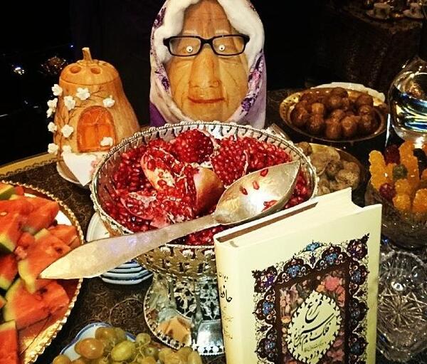عکس سفره یلدا قدیمی