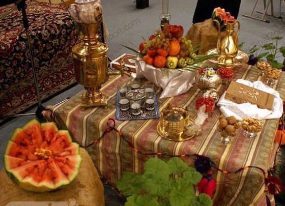 عکس سفره یلدا قدیمی