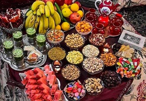 عکس سفره یلدا قدیمی
