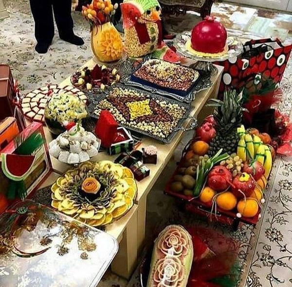 عکس سفره یلدا قدیمی