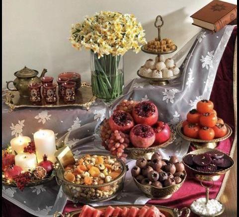 عکس تزیین یلدا سفره