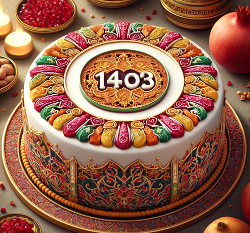 عکس کیک شب یلدا خانگی