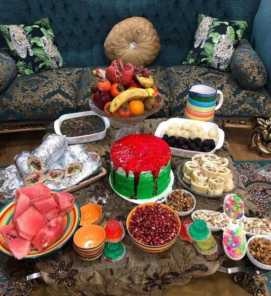 عکس سفره شب یلدا خانگی