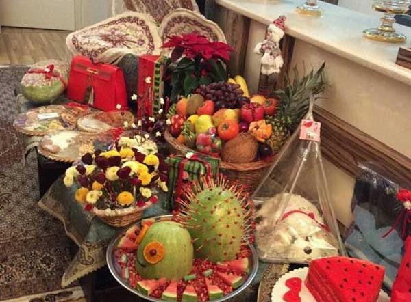 عکس سفره شب یلدا فیک