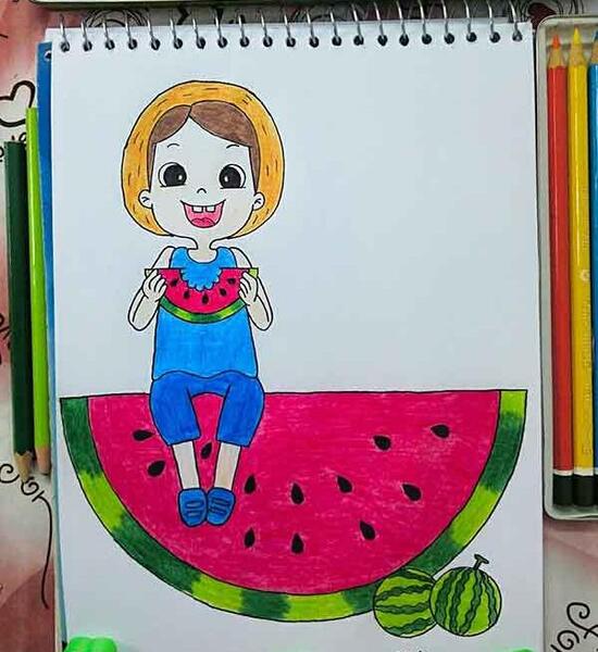 عکس نقاشی شب یلدا برای معلم کلاس چهارم