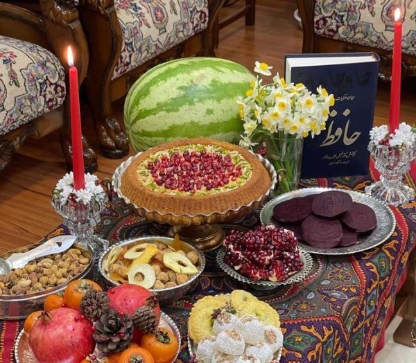عکس سفره ی یلدا ساده