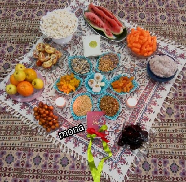 عکس سفره یلدا خیلی ساده