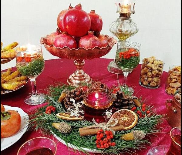 عکس سفره یلدا خیلی ساده