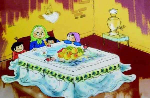 عکس نقاشی شب یلدا برای معلم کلاس ششم