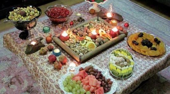 عکس تزیین شب یلدا سنتی