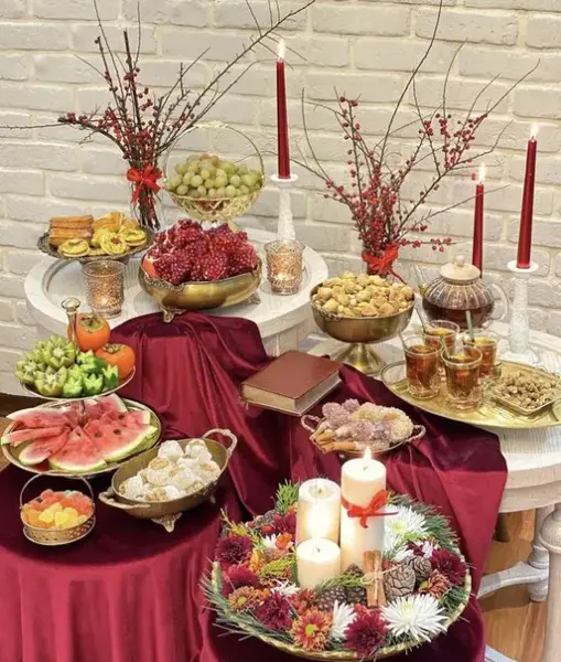 عکس تزیین شب یلدا سنتی