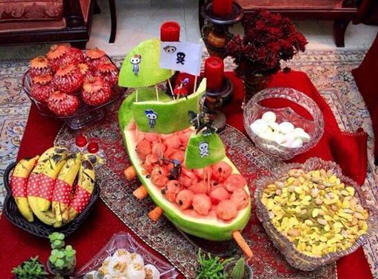 عکس تزیین شب یلدا سنتی