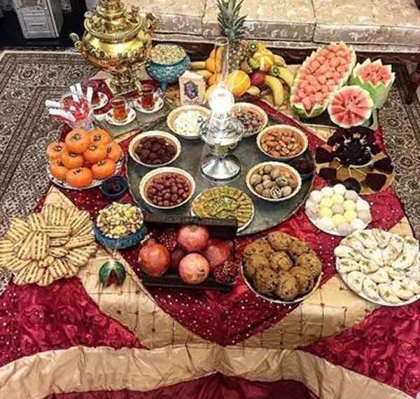عکس تزیین شب یلدا سنتی