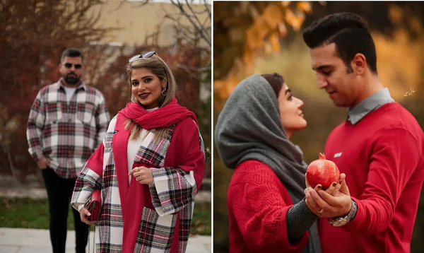 عکس شب یلدا سه نفره