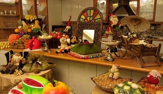عکس از سفره شب یلدا سنتی