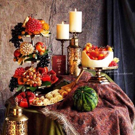عکس از سفره شب یلدا سنتی