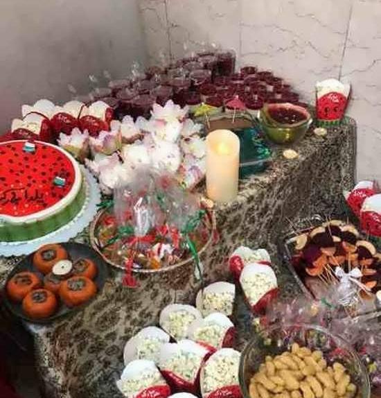 عکس سفره یلدا برای مدرسه
