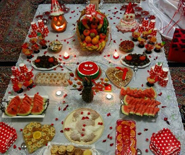 عکس سفره شب یلدا زیبا