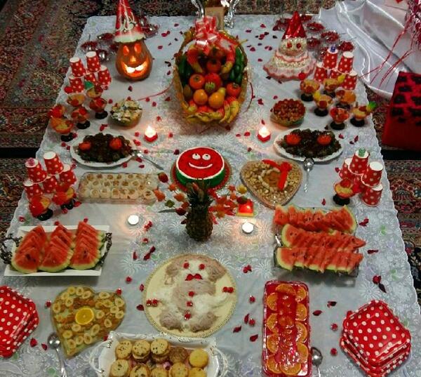 عکس سفره شب یلدا زیبا