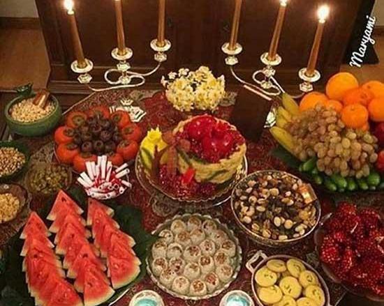 عکس سفره شب یلدا زیبا