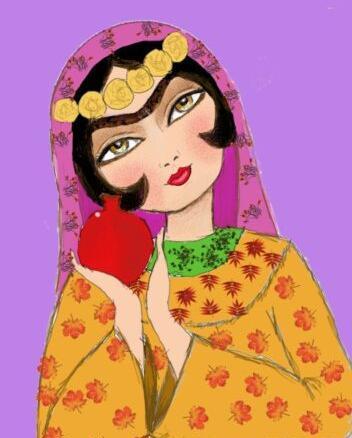 عکس نقاشی شب یلدا خوشگل