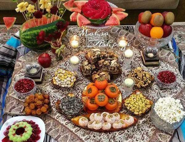 عکس چیدمان سفره یلدا