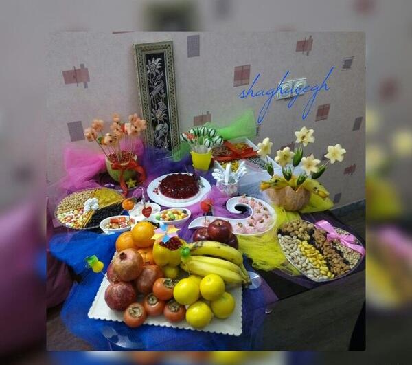 عکس چیدن میز شب یلدا