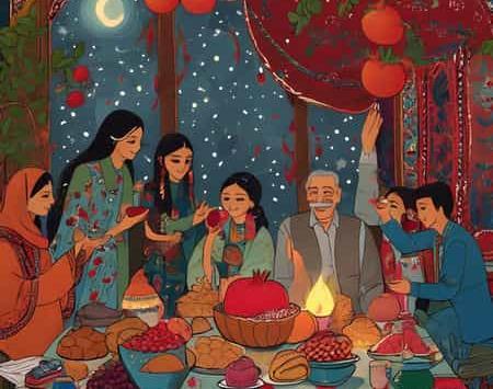 عکس جشن یلدا کلاس اول
