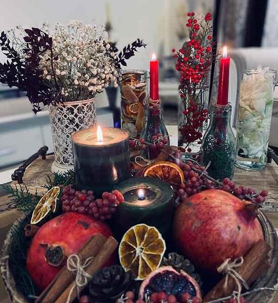عکس چیدمان میز شب یلدا