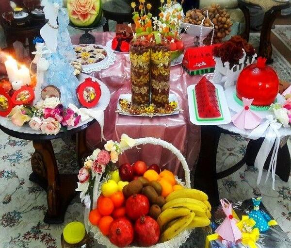 عکس تزیین شب یلدا عروس