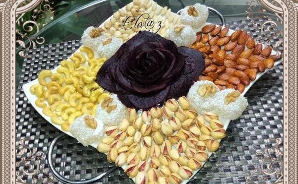 عکس تزیین آجیل شب یلدا