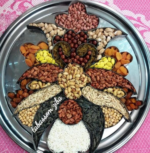 عکس تزیین آجیل شب یلدا
