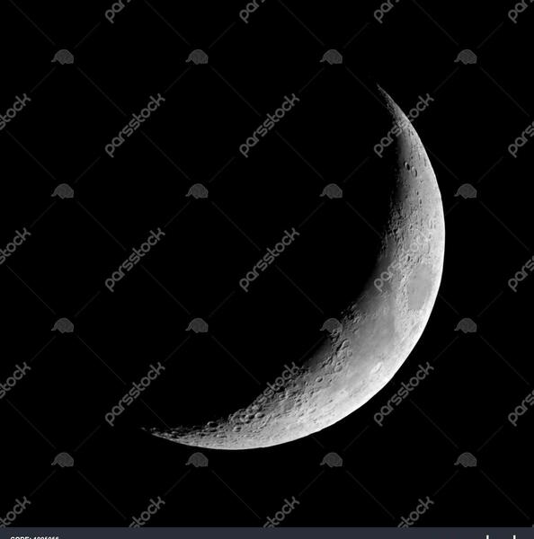 عکس هلال ماه در شب