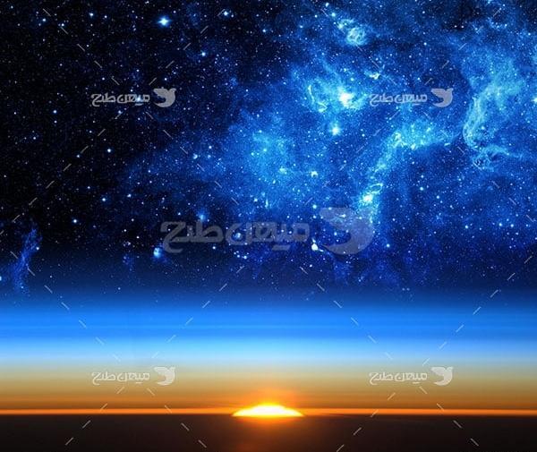 عکس ماه و خورشید در فضا